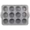 12-Cavity Metal-Reinforced Silicone Muffin Pan by Makery®